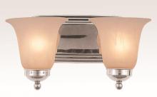  3502 PC - Rusty Collection 2-Light, Glass Bell Shades Vanity Wall Light